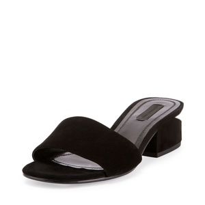 Alexander Wang Lou Suede Block-Heel Mule